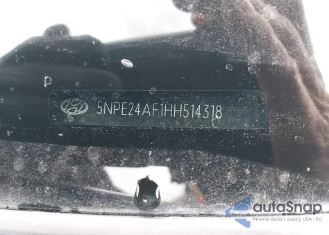 2017 Hyundai Sonata Se z USA, uszkodzony, nr VIN 5NPE24AF1HH514318